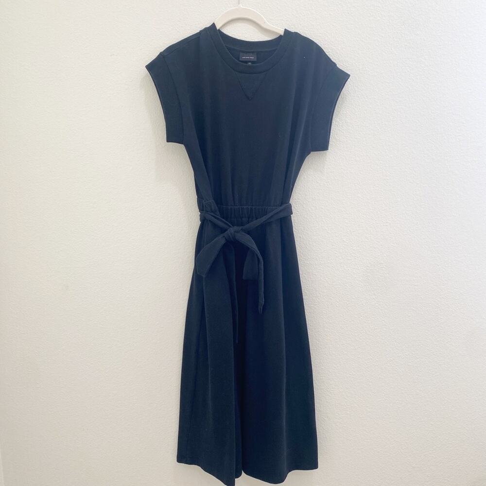 target who what wear black sweatshirt midi dress with tie size xs